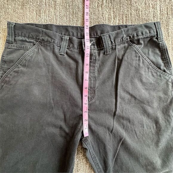 Carhartt Men's Relaxed Fit 100% Cotton Carpenter Utility Jeans Black Size 40x30 - Picture 9 of 11
